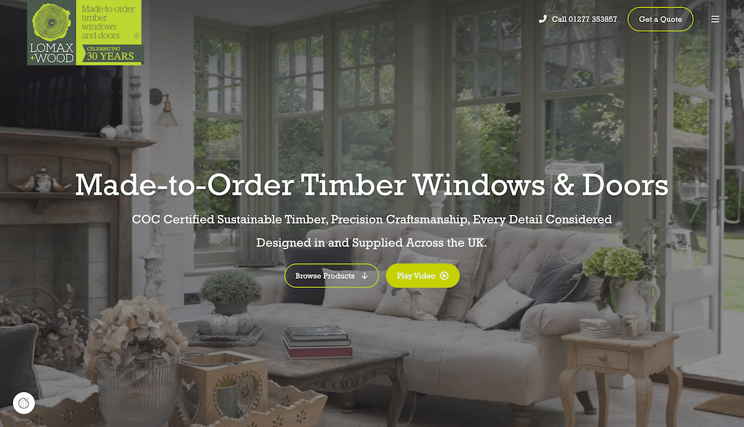 Lomax & Wood homepage screenshot